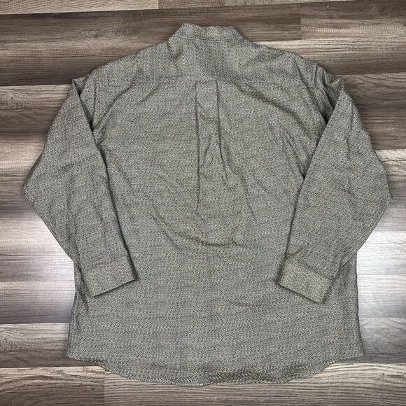 Jhane Barnes Shirt Mens Large Brown Abstract Vintage Casual Preppy Japan Fabric - Picture 2 of 10